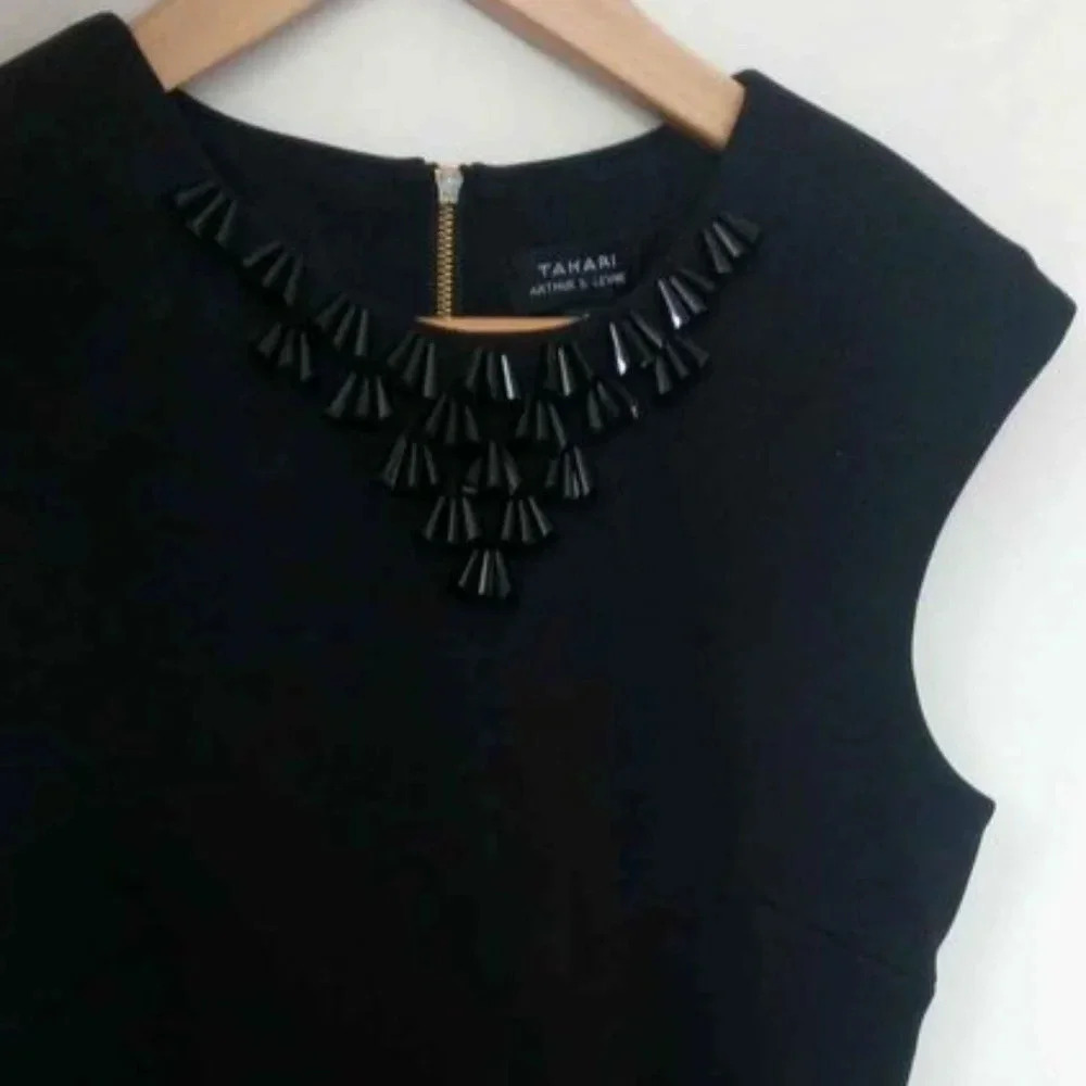 Tahari classic black dress Size M